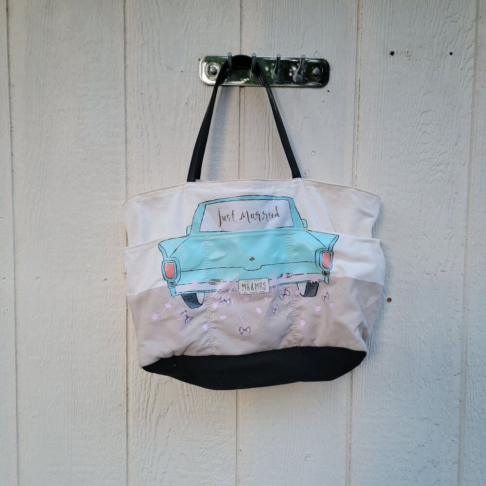 Kate Spade 'Happily Ever After' Francis Tote, Just Married Purse Bag 20x12”